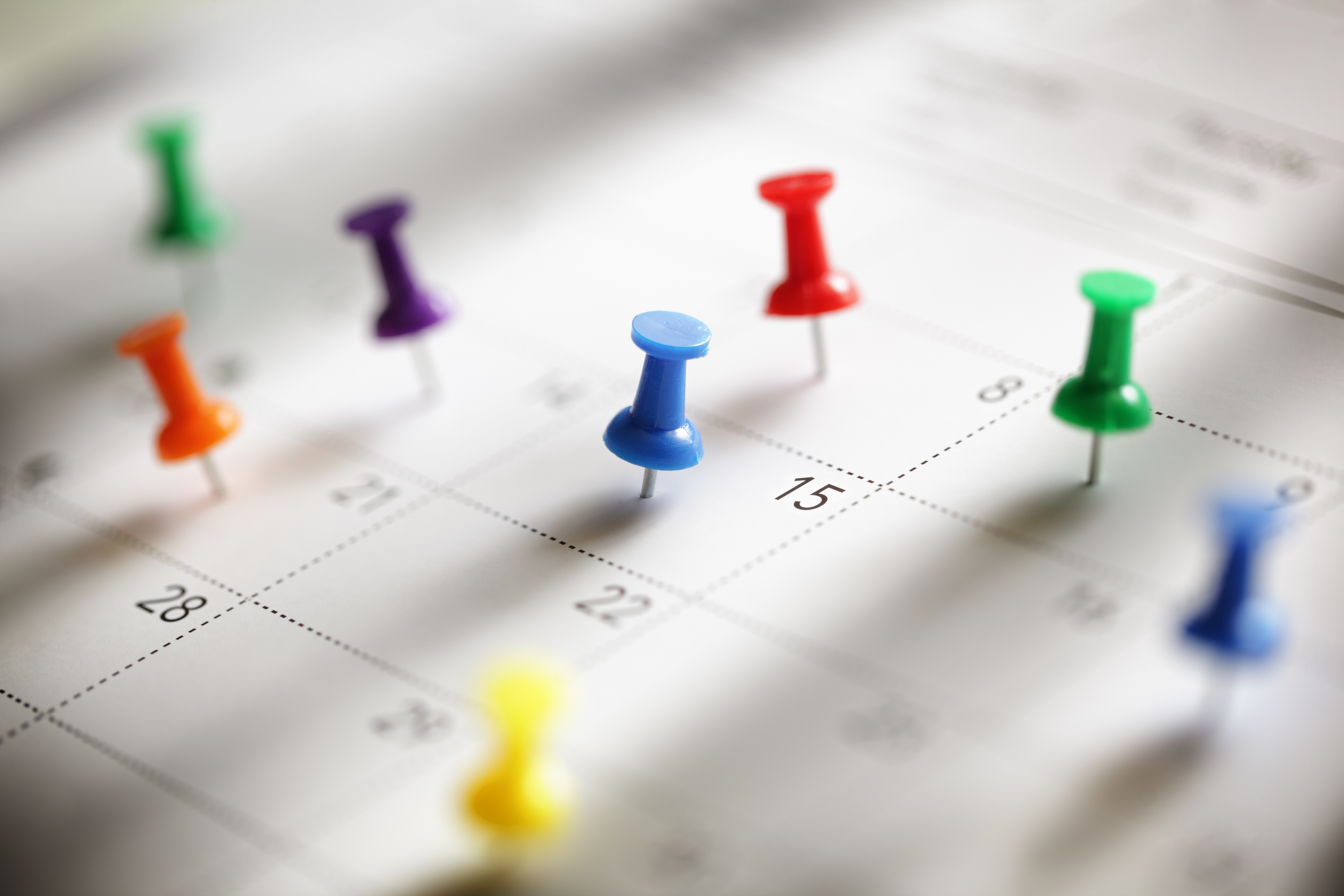 Content calendar with pins - ensuring they're delivering the right content