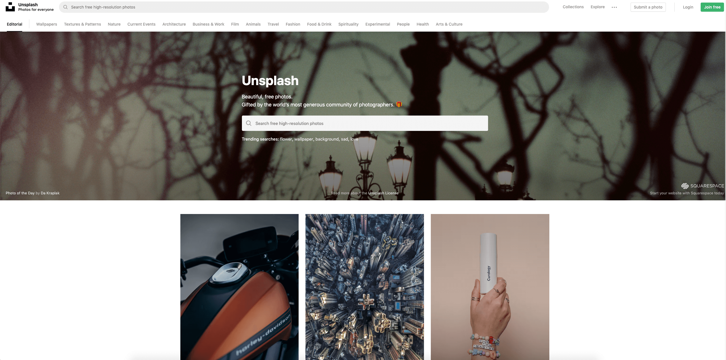 Unsplash - one of the best stock image websites